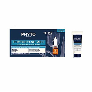 PHYTO SET Cyane Men Anti-Loss Treatment šampūns pret matu izkrišanu 100ml + matu ampulas 12x3,5ml