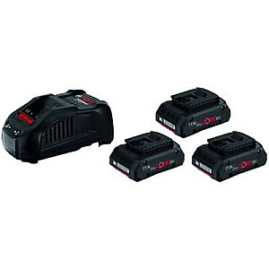 BOSCH. BATTERY 18V 4.0Ah x3 +CHARGES. GAL1880CV PROCORE