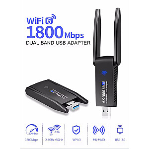 RoGer UBAX6 USB 3.0 WiFi 6 Adapter 802.11ax / 1800mbps / Realtek 8832BU