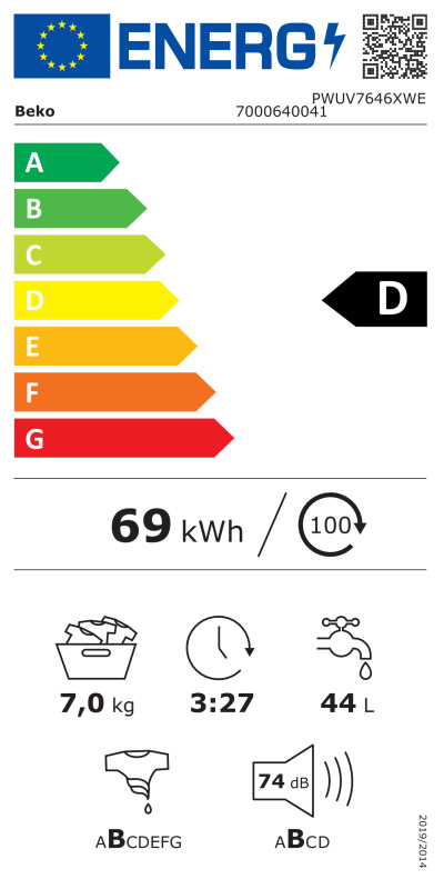 Veļas mašīna Beko PWUV7646XWE