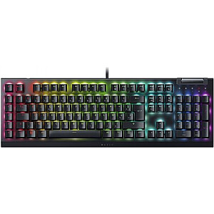 Razer BlackWidow V4 X mehāniskā spēļu tastatūra, zaļš slēdzis, krievu izkārtojums, vadu, melns Razer