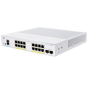 Cisco CBS350-16P-E-2G-EU tīkla slēdzis pārvaldīts L2/L3 Gigabit Ethernet (10/100/1000) Sudrabs