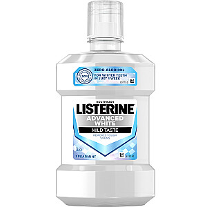 LISTERINE Advanced White Mild Taste ополаскиватель для рта Белый 1000мл