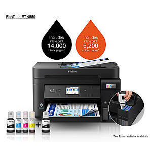 Epson EcoTank ET-4850 Inkjet A4, 4800 x 1200 точек на дюйм, 33 стр./мин, Wi-Fi