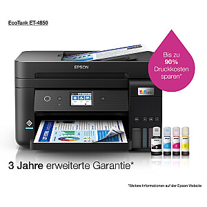 Epson EcoTank ET-4850 Inkjet A4, 4800 x 1200 точек на дюйм, 33 стр./мин, Wi-Fi