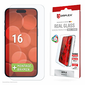 Real Glass+ Case iPhone 16 , 2D-Glass