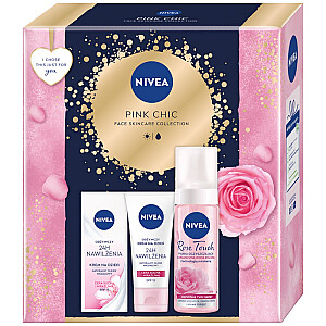 NIVEA SET Rose Chic valomosios putos veidui 150 ml + dieninis kremas veidui 50 ml