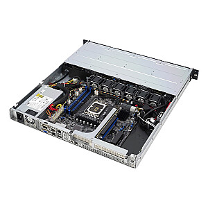 ASUS Rack 1U RS300-E12-PS4/350 Вт Intel C262 LGA1700 95 Вт 4xDDR5 4400/4000/3600 4x3,5"/2,5" 4*SATA/SAS/NVMe 2x Intel I210AT 1x порт управления 350 Вт 80 PLUS Gold