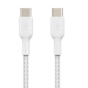 Плетеный кабель USB-C USB-C 1 м, белый