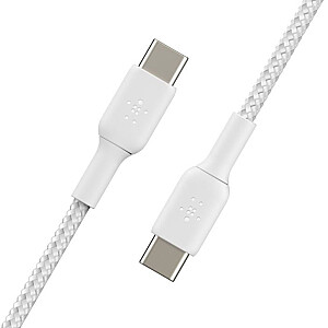 Плетеный кабель USB-C USB-C 1 м, белый