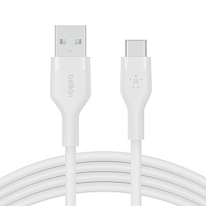 Кабель BoostCharge USB-A — USB-C, силикон, 1 м, белый