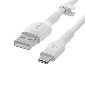 Kabel BoostCharge USB-A do USB-C silikonowy 1m, biały