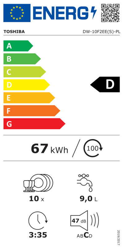 Trauku mazgājamā mašīna DW-10F2EE(S)-PL