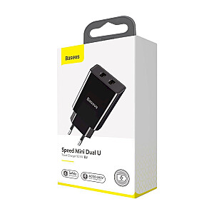 Baseus Speed Mini Dual U CCFS-R01 Сетевое зарядное устройство 2 x USB / 10.5W / 2.1A / Черное