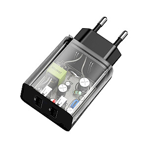 Baseus Speed Mini Dual U CCFS-R01 Сетевое зарядное устройство 2 x USB / 10.5W / 2.1A / Черное