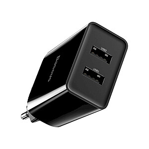 Baseus Speed Mini Dual U CCFS-R01 Сетевое зарядное устройство 2 x USB / 10.5W / 2.1A / Черное