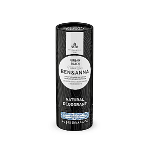 BEN&amp;ANNA Natural Deodorant natūralus dezodorantas sodos pagrindu Urban Black 40g