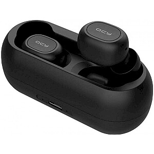 QCY T1C Airpods Bluetooth 5.0 Stereo Austiņas ar Mikrofonu (MMEF2ZM/A) Melnas