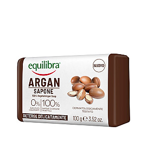 EQUILIBRA dabīgas attīrošas 100% augu ziepes Argan Aloe Soap Mydło Argan 100g