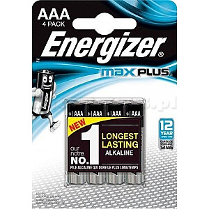 АККУМУЛЯТОР ENERGIZER MAX PLUS AAA LR03, 4 ECO