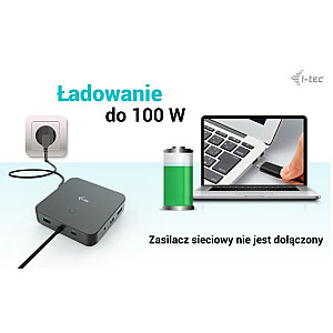 Stacja dokująca USB-C HDMI Dual DP Docking Station Power Delivery 100 W 