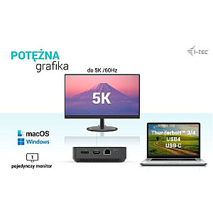 Stacja dokująca USB-C HDMI Dual DP Docking Station Power Delivery 100 W 