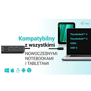 Док-станция USB-C HDMI Dual DP, подача питания, 100 Вт 