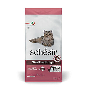 SCHESIR Adult Sterilized & Light with ham - dry cat food - 10kg