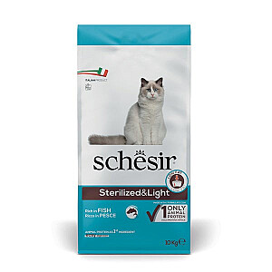 SCHESIR Adult Sterilized & Light Rich in fish - dry cat food - 10kg