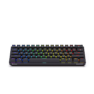 SAVIO Mechanical Keyboard BLACKOUT Brown (Outemu Brown), black