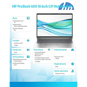 Notebook ProBook 460 G11 U7-155U 512GB/16GB/W11P/16.0 A38DPET