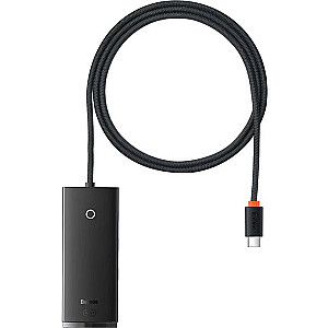 USB-концентратор Baseus Lite Series 1x USB-C + 4x USB-A 3.0 (WKQX030401)