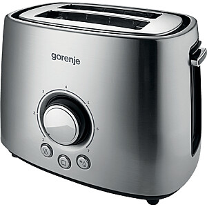 Gorenje | Toaster | T1000E | Power 1000 W | Number of slots 2 | Housing material  Metal | Stainless Steel