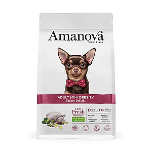 AMANOVA Adult Mini Obesity Turkey delight - sausā suņu barība - 2 kg