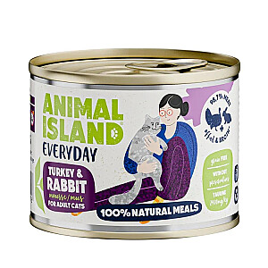 ANIMAL ISLAND Everyday Turkey and rabbit - wet cat food - 200g