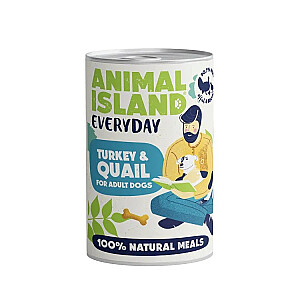 ANIMAL ISLAND Everyday Turkey and quail - wet dog food - 400g