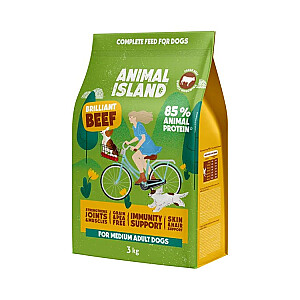 ANIMAL ISLAND Brilliant beef - сухой корм для собак - 3 кг