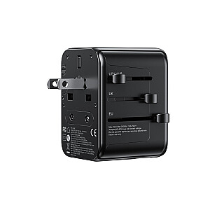 Ładowarka / Adapter podróżny Pop Digital Series  EU / UK / US / AU + 3x USB-C & 2x USB-A 30W Czarny