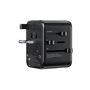 Ładowarka / Adapter podróżny Pop Digital Series  EU / UK / US / AU + 3x USB-C & 2x USB-A 30W Czarny