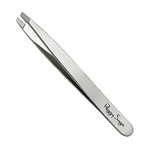 PEGGY SAGE Tweezers профессиональный пинцет для депиляции, серебристый