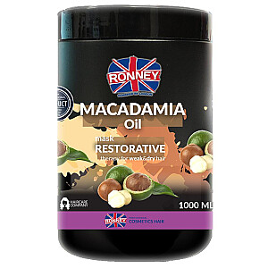 RONNEY Macadamia Oil Complex Professional Mask Восстанавливающая регенерирующая маска для волос с маслом макадамии 1000мл