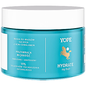 YOPE Hydrate My Hair Mask sausiem matiem ar hemiskvalānu 250ml