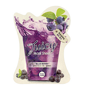 HOLIKA HOLIKA Juicy Mask Sheet Blue Berry uzmundrinoša maska ar melleņu ekstraktu