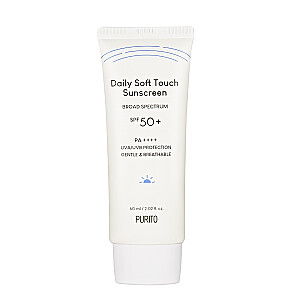 PURITO Daily Soft Touch sauļošanās krēms SPF 50+ PA++++ ikdienas sauļošanās līdzeklis ar keramīdiem 60 ml