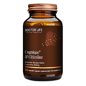 DOCTOR LIFE Cognique & Citicoline Uztura bagātinātājs Citicoline 500 mg, 60 kapsulas