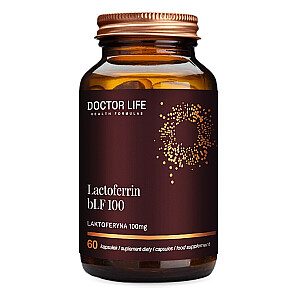 DOCTOR LIFE Lactoferrin bLF100 Lactoferrin 100 mg uztura bagātinātājs 60 kapsulas