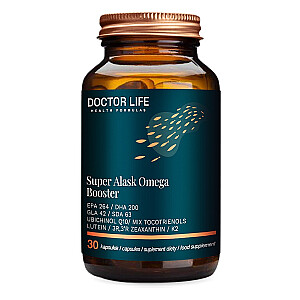 Bioloģiski aktīvs papildinājums DOCTOR LIFE Super Alask Omega Booster 30 kapsulas