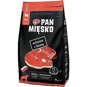 Сухой корм для собак Pan Mięsko Говядина с козьим мясом (для взрослых) хрустящий M 9кг