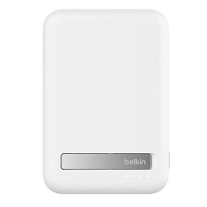 Powerbank su stoveliu 10000mAh Qi2 MagSafe Balta