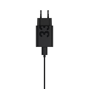 Motorola TurboPower Sieninis įkroviklis 33W USB-C, 1m C-C laidas, juodas